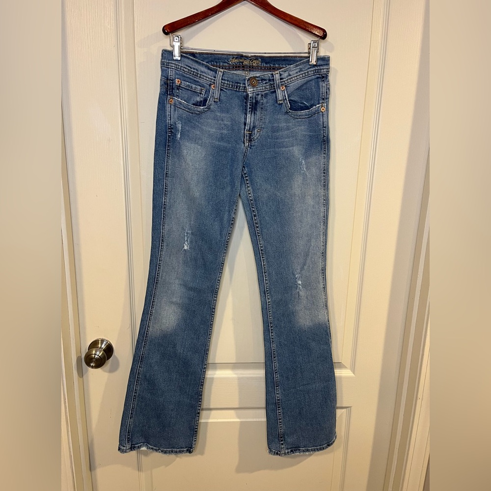 American Eagle Outfitters Light Blue Flare Jeans - Picture 2 of 11